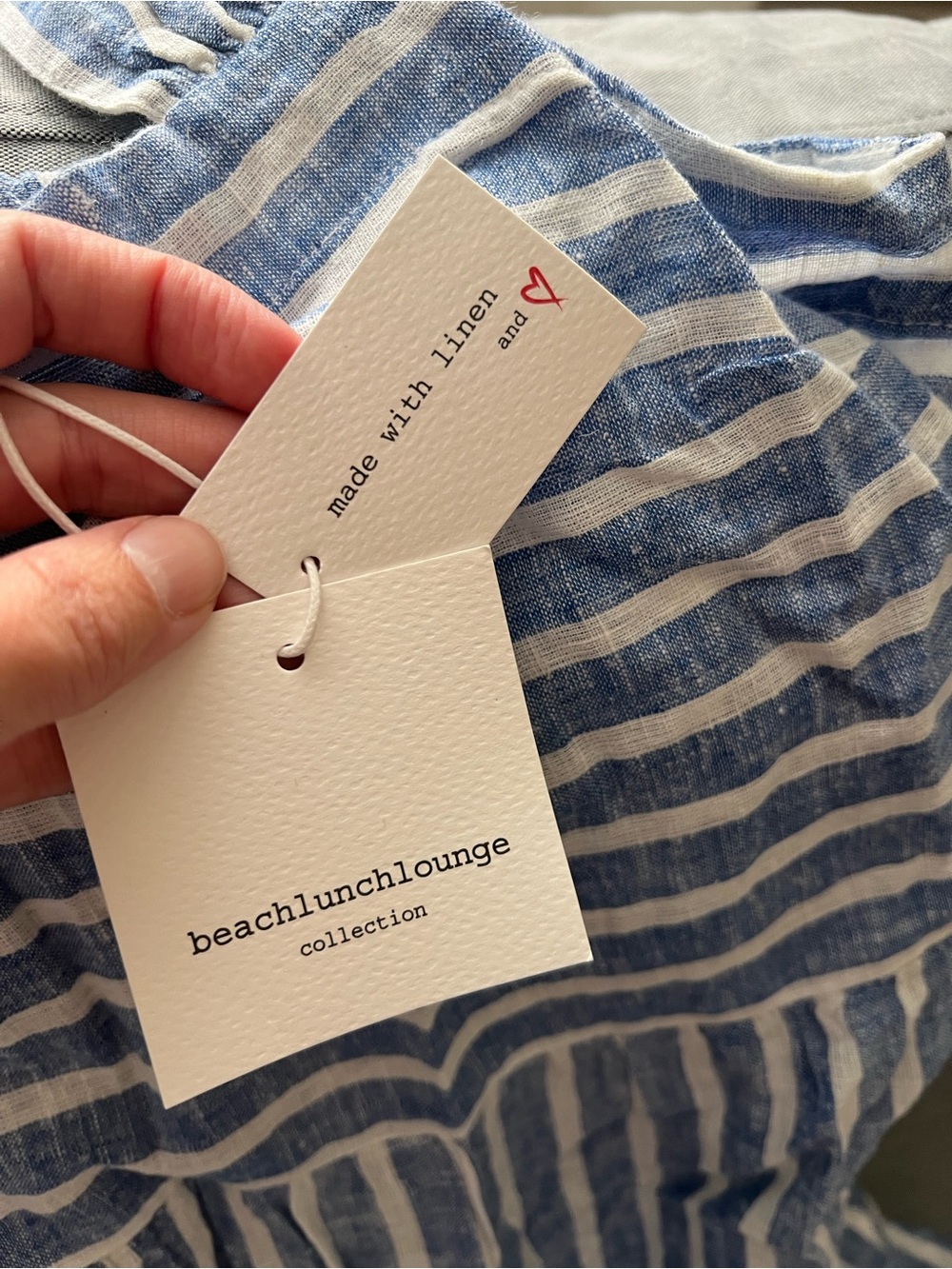 beachlunchlounge Blue and White Striped Sleeveless Dress - Picture 4 of 4